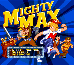 Заставка игры Adventures of Mighty Max, The